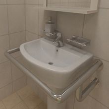 Поручень для инвалидов в ванную комнату ТИП-11