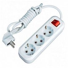 Удлинитель   Эксперт 3-местный, с выключателем, 3м, с заземлением, UBA16-310-3-03i | код. UBA16-310-3-03i |  EKF