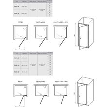 Ravak Душевая дверь в нишу PDOP2-100 Transparent, профиль белый