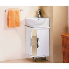 Тумба Под Раковину 37,5 См, Белая, Угловая, Aqwella Дельта Del.01.04