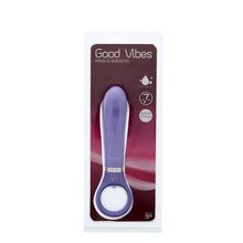 Фиолетовый анальный вибратор GOOD VIBES RING-G SMOOTH - 15,5 см. Фиолетовый