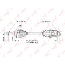 Привод В Сборе | Перед Прав| LYNXauto арт. CD1016A