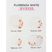 Столовый сервиз Luminarc CARINE FLORENZA WHITE 19 предметов 6 персон ОАЭ N2254