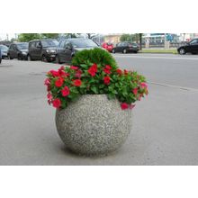 Бетонный вазон ШАР (Мрамор шахматка)