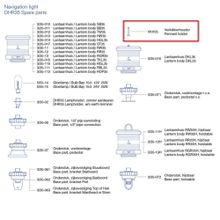 Maritim Держатель DHR VKH35 для комбинированного трехцветного навигационного огня DHR35