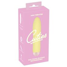 Желтый мини-вибратор Cuties Mini - 13,2 см.