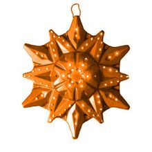 Новогодняя светодиодная игрушка Снежинка, диаметр 500 мм (оранжевый)