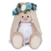 Мягкая игрушка BUDI BASA SidL-259 Зайка Ми в белом платье и веночке 34см