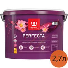 ТИККУРИЛА Перфекта база А белая краска износостойкая (2,7л)   TIKKURILA Perfecta base A краска износостойкая глубокоматовая (2,7л)