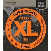 EPN22 XL PURE NICKEL Струны для электрогитары чистый никель Jazz Medium 13-55 D`Addario