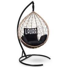 Кресло кокон подвесное SEVILLA VELOUR горячий шоколад + каркас