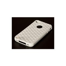 Силиконовая накладка для iPhone 4 4S вид №26 white