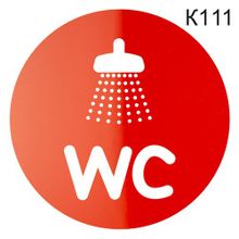 Информационная табличка «Душевая кабина и туалет» табличка на дверь, пиктограмма K111