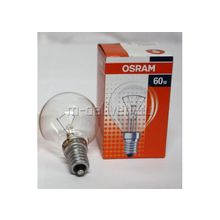 Лампа накаливания Osram Е-14 60W шарик прозрачный