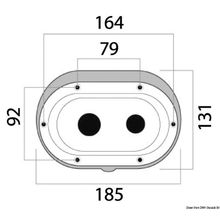 Osculati Box e coperchio Classic XL foro posteriore, 15.900.01