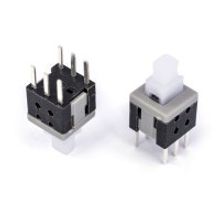 MPS-850N-G, Кнопка c фиксацией 8.5x8.5мм, 30В 0.3А, 6pin