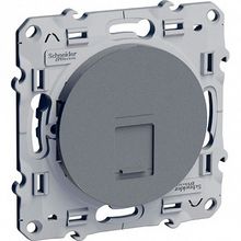 Розетка компьютерная 1xRJ45 Cat.5 ODACE, алюминий |  код. S53R471 |  Schneider Electric
