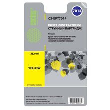 Картридж струйный Cactus CS-EPT7014 желтый для Epson WF-4015 4020 4025 4095 4515 (35мл)