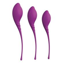 Dream Toys Набор из 3 фиолетовых вагинальных шариков PLEASURE BALLS   EGGS KEGEL EXERCISE SET (фиолетовый)