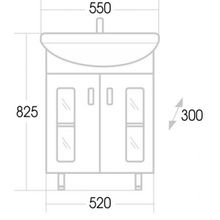 Тумба с раковиной Onika Кристалл 55.18