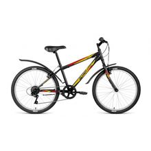 24" ALTAIR MTB HT 1.0 2018 (6ск, сталь, жестк, Vbr, SG03 - HG04 KFW660)(рама 14", черный матовый)