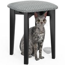 Мебель 24 Табурет Мебель--24 Мерлин-2, цвет венге, обивка ткань атина серебро ID - 289974