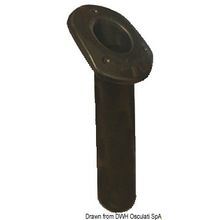 Osculati UV-stabilized polyp. rod holder oval black 240mm, 41.164.05