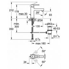 Смеситель Grohe Quadra 23441000 для раковины