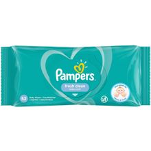 Pampers Fresh Clean 52 салфетки в пачке
