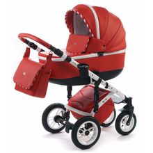 Коляска Vikalex Grata (3 в 1) leather red