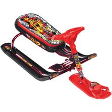 Снегокат Тимка Спорт 5 (катушка)(граффити, красный) (ТС5)