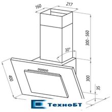 Каминная вытяжка Maunfeld Tower light 60 белый