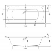 Передняя панель для акриловой ванны  Cezares EM-180-SCR