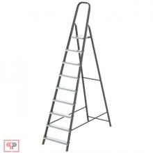 СИБРТЕХ Стремянка, 9 ступеней, стальной профиль, алюминиевые ступени Россия Сибртех