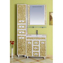 Misty Пенал для ванной Морена золотая мозаика R с б к