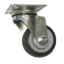 Колесо серая резина поворотное, мягкая резина 50мм (R14C)