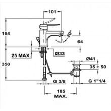 Teka Inca 53341212 для умывальника с мет. дон. клапаном