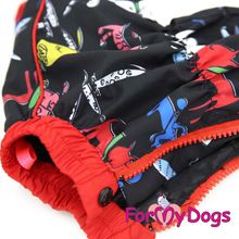 Дождевик для собак ForMyDogs девочка черный с молнией на спине 245SS-2017 F