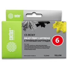 Картридж струйный Cactus CS-BCI6Y желтый для Canon S800 S820 S900 S9000 i550 i560 i860 i865 i905D i9