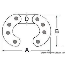 Osculati 8-pin connecting link AISI 316 6 mm, 01.672.06