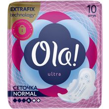 Ola! Ultra Normal 10 прокладок в пачке мягкое покрытие шелк