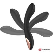 DreamLove Черный вибратор с пультом-часами Anne s Desire Curve G-Spot Vibe Wireless Watchme - 20,5 см. (черный)