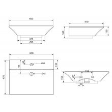 Чаша раковины BelBagno REGINA  BB104L