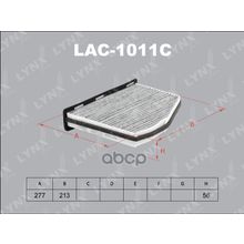 Фильтр Салона Угольный Vw Many 03-,Audi,Skoda LYNXauto арт. LAC1011C
