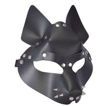 Черная маска Wolf с шипами (239092)