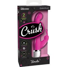 Розовый вибратор-кролик Crush Sweetie - 18,2 см.