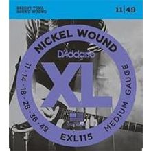 EXL115 XL NICKEL WOUND Струны для электрогитары Blues Jazz Rock 11-49 D`Addario