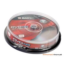 Диск DVD+R 4.7Gb EMTEC 16x  10 шт. Cake box