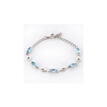 Браслет из серебра 925 пробы, вставка топаз, VB00160