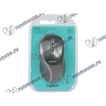 Лазерная мышь Logitech "M500 Hyper Fast" 910-003726, 5кн.+скр., черно-серебр. (USB) (ret) [138889]